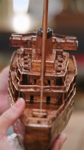 The beautiful restoration of a damaged Matchstick Model Ship handcrafted by her late father, who passed when his children were still small 🥹 #TheRepairShop | Quest