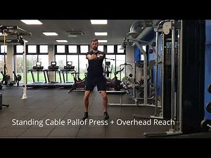 Standing Cable Pallof Press + Overhead Reach