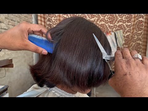 Long Silky Hair Transformation | Long To Short Hair Cut #alihydersalon