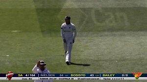 In his final game for Tasmania, George Bailey rolled the arm over! He even wore his cap in the entertaining over 😂 | Fox Cricket