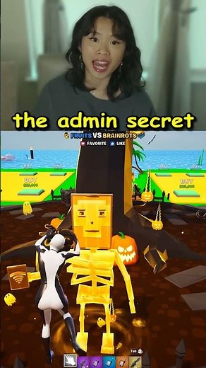 EXCLUSIVE ADMIN HALLOWEEN EVENT IN FRUITS VS BRAINROTS 🍎 #fortnite #gaming #brainrot