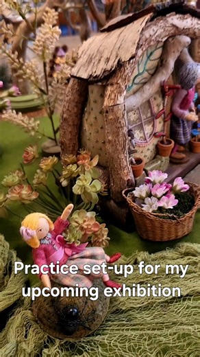 5.6K views · 400 reactions | PREVIEW of spring scene! I'm in my studio, setting up seasonal landscapes that will soon be reassembled in display cases at the New England Quilt Museum in Lowell, MA. My exhibition, To Every Season: Works by Salley Mavor, will include a wide selection of framed pieces and dioramas that span 40 years of my career. The show will be on view Sept 9 - Dec 27, 2025. | Wee Folk Studio - Salley Mavor | Facebook