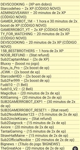 Todos os códigos do Blox Fruits - Atualizados e Novos em 2023