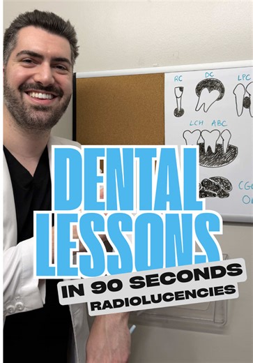 Dental lesson in 90 seconds 🤩 Today we’re talking about radiolucencies! Share this with a dental student who needs to see this before their next exam! 🦷💡 . . #DentalBoards #INBDE #DentalStudentLife #DentalExamPrep #StudySmarterNotHarder dental humor, mental dental, dental school journey, dental study tips, dental motivation, future dentist mindset, pass your boards, dentist goals, NBDE prep, dental exam struggles, dental student stress, study tips for dental boards, how to pass INBDE, dental 
