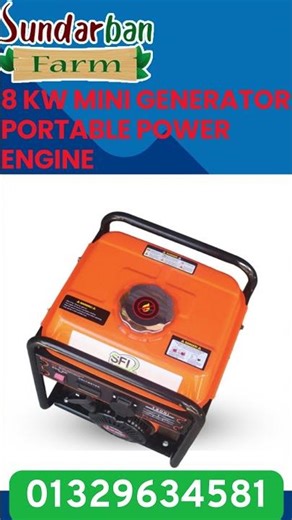 8 kW Mini Generator Portable Power Engine#Generator #SundarbanFarm #PowerSolution #ElectricityBackup