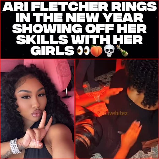 NewGenRap on Instagram: "#AriFletcher rings in the New Year showing off her skills with her girls 👀🍑🍾 #viral #trending #explore #explorepage ✍️ @beingtripurari_"