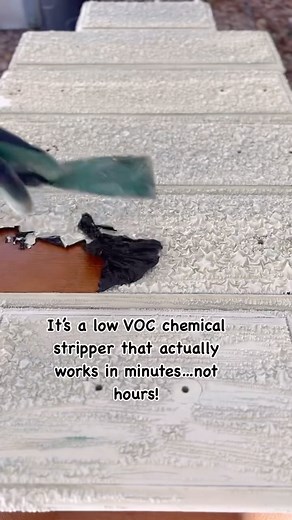 Erica Beach• DIY• Furniture Flips on Instagram: "🌟 Comment “Melt” to unlock the secrets for effortlessly removing paint from your wood projects! Don’t forget to FOLLOW me first to receive the details in your DMs—automated messages won’t go through if we’re not connected! This quick two-step process is a game-changer: apply a low VOC chemical stripper, wait 15-30 minutes, and wipe away residue with acetone or mineral spirits. For flat surfaces, use a putty knife, and for details, the linked bris