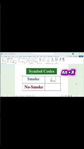 Type Smoke & No-Smoke Symbols in Word with One Key! 😲 | Symbol Code Trick