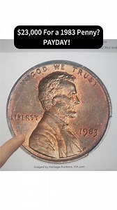 41K views · 692 reactions | $23,000 For a 1983 Penny? Copper Planchet? Big Money! #coins #coincollecting #penny #heritcoin | HeritCoin | Facebook