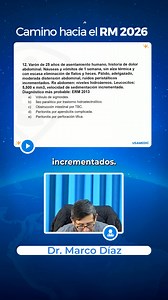 ¿Obstrucción intestinal o tuberculosis intestinal? El Dr. Marco Díaz analiza el caso de un varón joven con dolor abdominal, distensión, náuseas, vómitos y signos de suboclusión intestinal, y explica por qué el contexto epidemiológico cambia por completo el diagnóstico. Así se resuelven los casos que sí caen en el Residentado Médico: integrando clínica, imagen y realidad sanitaria. 🚀 Curso RM 2026 Súperintensivo 📌 Matrículas abiertas. Aún estás a tiempo de inscribirte. 📞 Contáctanos al 917 441