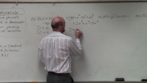 How to identify degree and leading coefficient of a polynomial