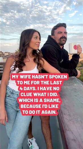 My wife won't talk to me and honestly I'd do it again #dadjokes #couples