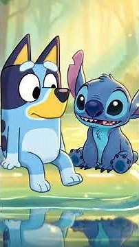 Bluey & Stitch Floating Through a Peaceful Lily Pond 🌿☀️ Cozy Lofi for Relaxation 🎧 #stitch #bluey