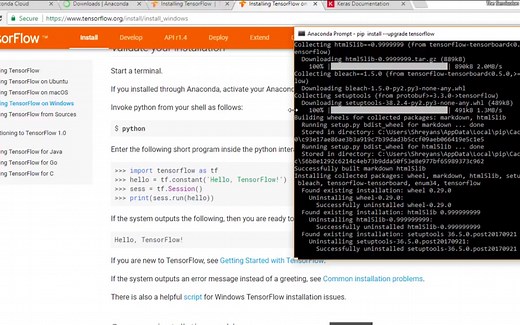 【 深度学习 】Anaconda, Tensorflow, Keras Installation on Windows （英文）