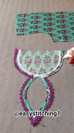 beautiful neck design stitching tutorial for eid #neckdesignscutting #fashion