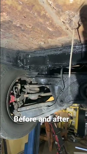 Before and after subframe restorations. 😵‍💫😬🙄 #weld #welder #welding #migwelder #repair #rusty