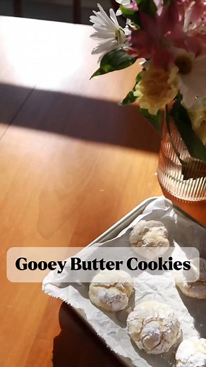 Wonderfully sweet and ultra soft, Gooey Butter Cookies are so easy to make from scratch!🧈😋 Comment RECIPE and I’ll send it to you RN!! | The Cookie Rookie