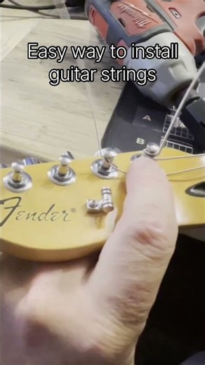 How to String a Guitar the EASY Way! 🎸 #Shorts #guitarstrings