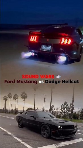 Ford Mustang vs Dodge Hellcat Exhaust Battle 🔥 #v8 #hellcat #mustang