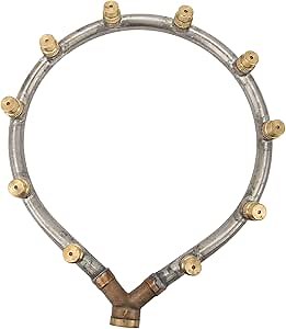 Pomya Atomizing Nozzle, Stainless Steel Removable Multi Sprayer Nozzles Rotatable Nozzle with Black Gasket for Agricultural Irrigation (10 Head)