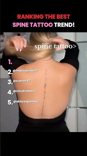 Ranking The Best Spine Tattoo Trend!
