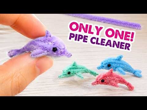 Simple Pipe Cleaner Animals Anyone Can Make | How to make a tiny dolphin pipe cleaner