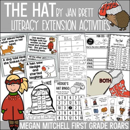 The Hat Jan Brett Read Aloud Book & Activities Reading Comprehension Craft