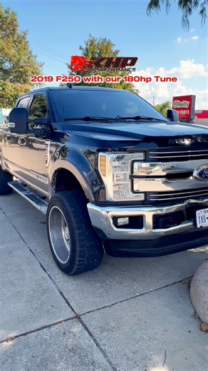 2019 F250 with our 180hp Tune🔥😈 •#powerstroke #tune #ford #racing #viral #fyp #explore #diesel #power | KHP Performance & Tuning