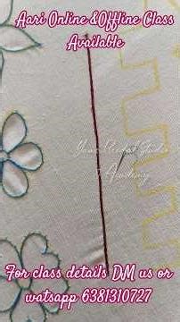 Basic chain stitch using Silk thread tutorial for beginners