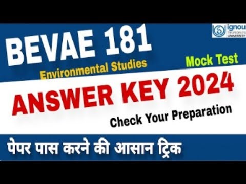 Paper solution of BEVAE-181: June 2024 all questions 1 to 50