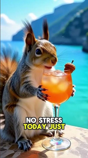 “The Vacation Squirrel 🐿🍹 Chill Animal Story Shorts” #funnyshorts