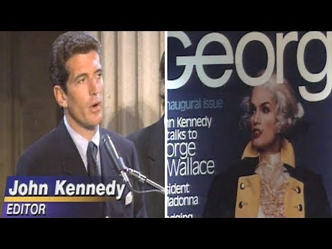 John F. Kennedy Jr. unveils George magazine at 1995 news conference