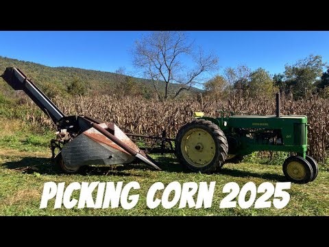 Picking Corn - East Tennessee 2025 - John Deere 60 and New Idea Picker