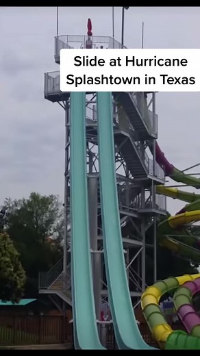 This is a free fall slide at Hurricane Splashtown which is a water park in Texas. Specifically in Spring. Credit: YouTube- Cheri Saaco. #tlm #tlmnews #tech #technology #viral #fyp #foryou #foryoupage #techtok #cool #innovation #innovative #genius #waterpark #slide #waterslide #vacation #visit