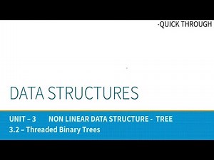Threaded Binary Trees in tamil | EP=12 | Data Structure Unit 3 cse 3 sem | #CS8391