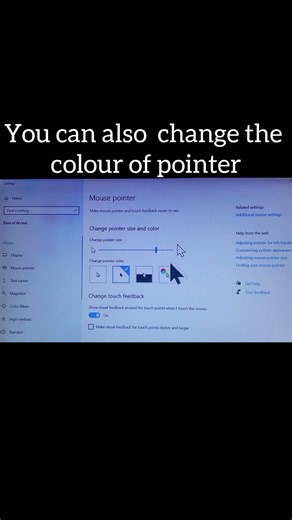 mouse pointer ka size kese increase kare..easy method#windowstips #computerbasics #computereducation
