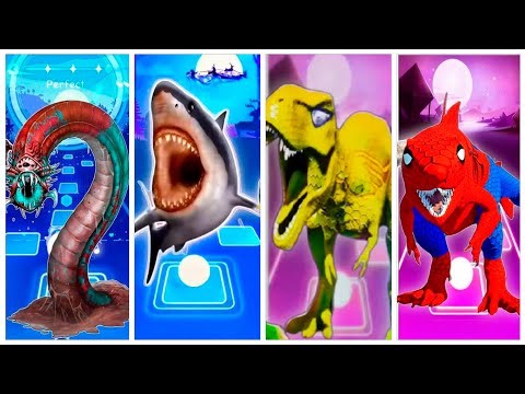 🦖JurassicWorld Godzilla 🆚Mosasaurus🆚Tyrannosaurus 🆚 In domus coffin Tiles hop Edm Rush