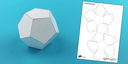 Dodecahedron 3D Shape Net