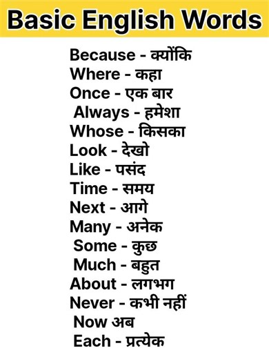 Basic English Words Meaning | daily useEnglish word meaning | spoken EnglishClass #english