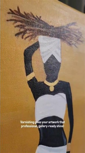 How to Varnish Acrylic Painting | Step-by-Step Tutorial for a Glossy Finish ✨🎨 #art #youtubeshorts