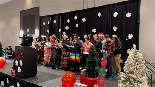 1K views · 30 reactions | CLMAP students singing Ulihelisdi Ulutse (Joy to the world) at the opening of EBCI Employee breakfast ✨️ | CLMAP Cherokee Language Master Apprentice Program | Facebook