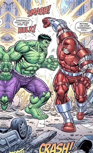 Hulk Vs Juggernaut #hulk #juggernaut #marvel #youtube #comics #youtubeshorts #marvelcomics #shorts