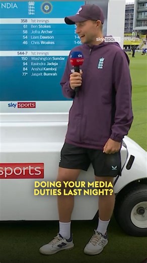 544K views · 2.4K reactions | If you were wondering why Joe Root didn't do his interview last night...  | Sky Sports Cricket | Facebook
