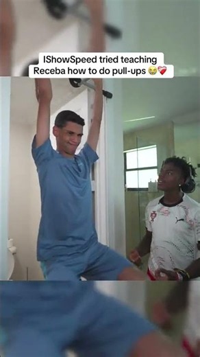 Ishowspeed tried to teaching receba how to do pull-ups 😭❤️‍🩹#speed#rebecca#fyp