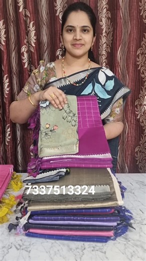 mangalagiri cotton checks#3500/-#digital print blouses#dakshi collections