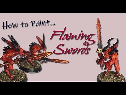 How to Paint Bloodletter Flaming Swords