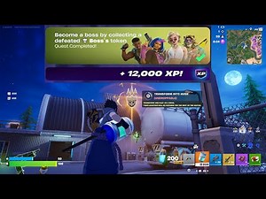 How to EASILY Become a boss by collecting a defeated Boss a token in Fortnite locations Quest!