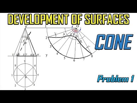 Development of Surface of Cone_Problem 1