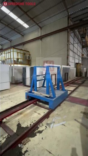 380V Rail Shuttle Cart for Stone Slab Transport | Speedone