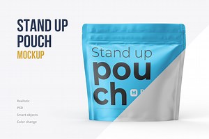 Stand-up Pouch Mockup (square), a Cups & Container Mockup by easymock